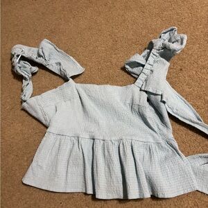 Francesca’s baby blue tie back top